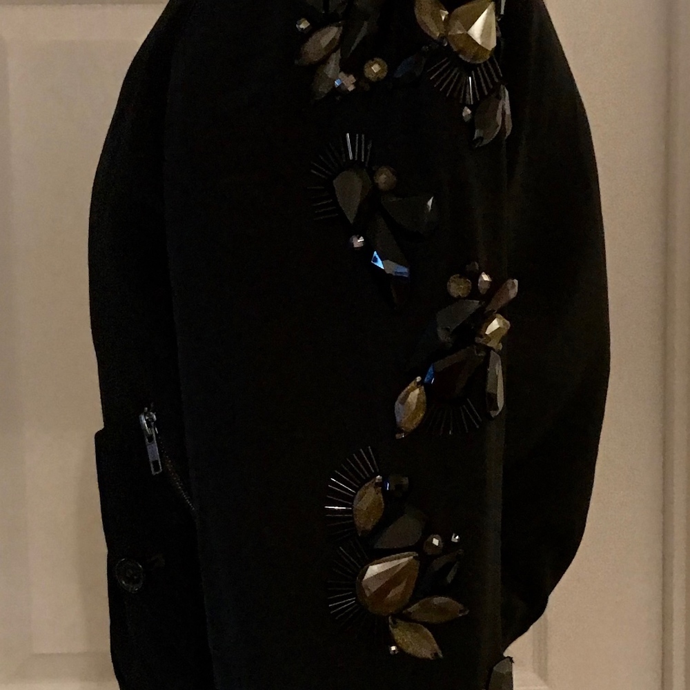 J.CREW COLLECTION SEQUIN-SLEEVE BOMBER JACKET S - Picture 4 of 8